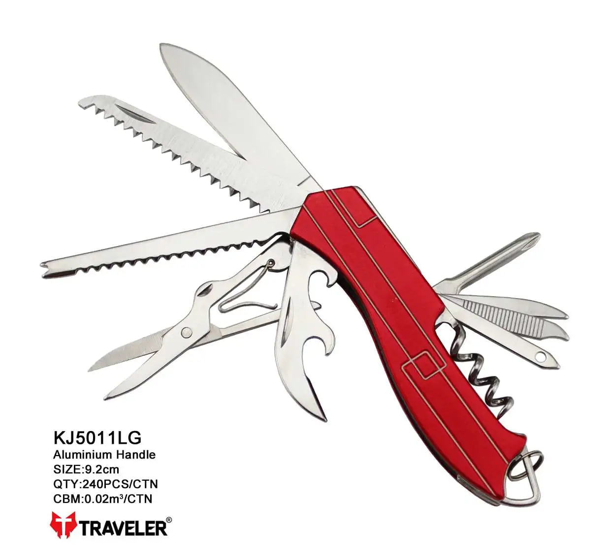 Многофункциональный нож TRAVELER KJ5011LG RED Многофункциональный нож TRAVELER KJ5011LG RED