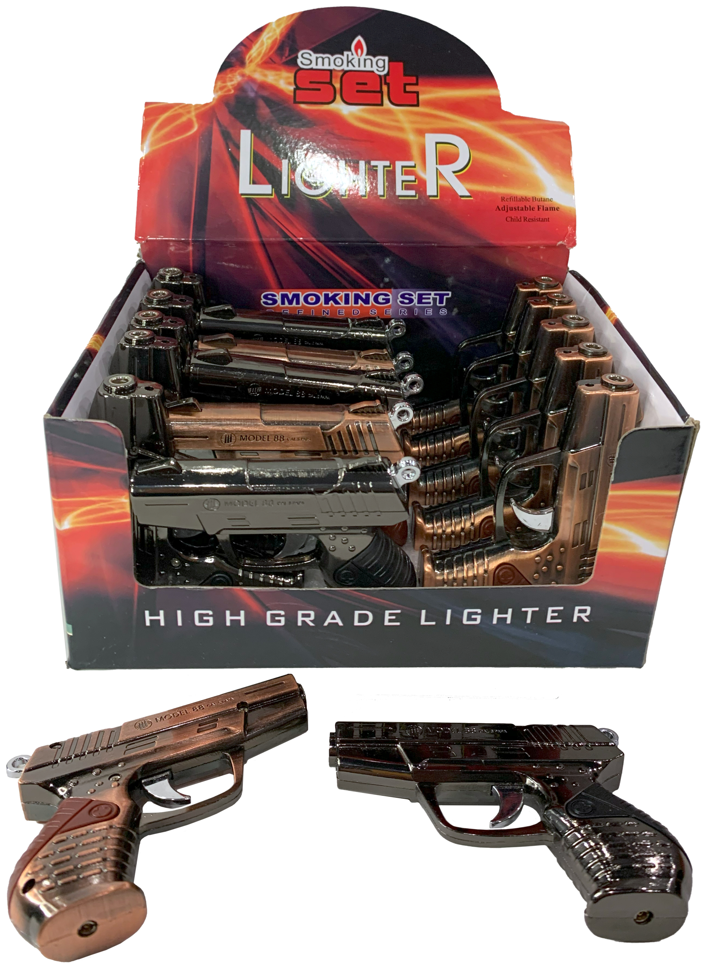 Зажигалка газовая пистолет с лазером (Турбо пламя Зажигалка газовая пистолет с лазером (Турбо пламя