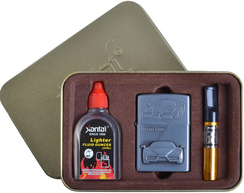 Подарочный набор Ferrari Enzo 3в1 Зажигалка, бензин, мундштук №4715-7 Подарочный набор Ferrari Enzo 3в1 Зажигалка, бензин, мундштук №4715-7