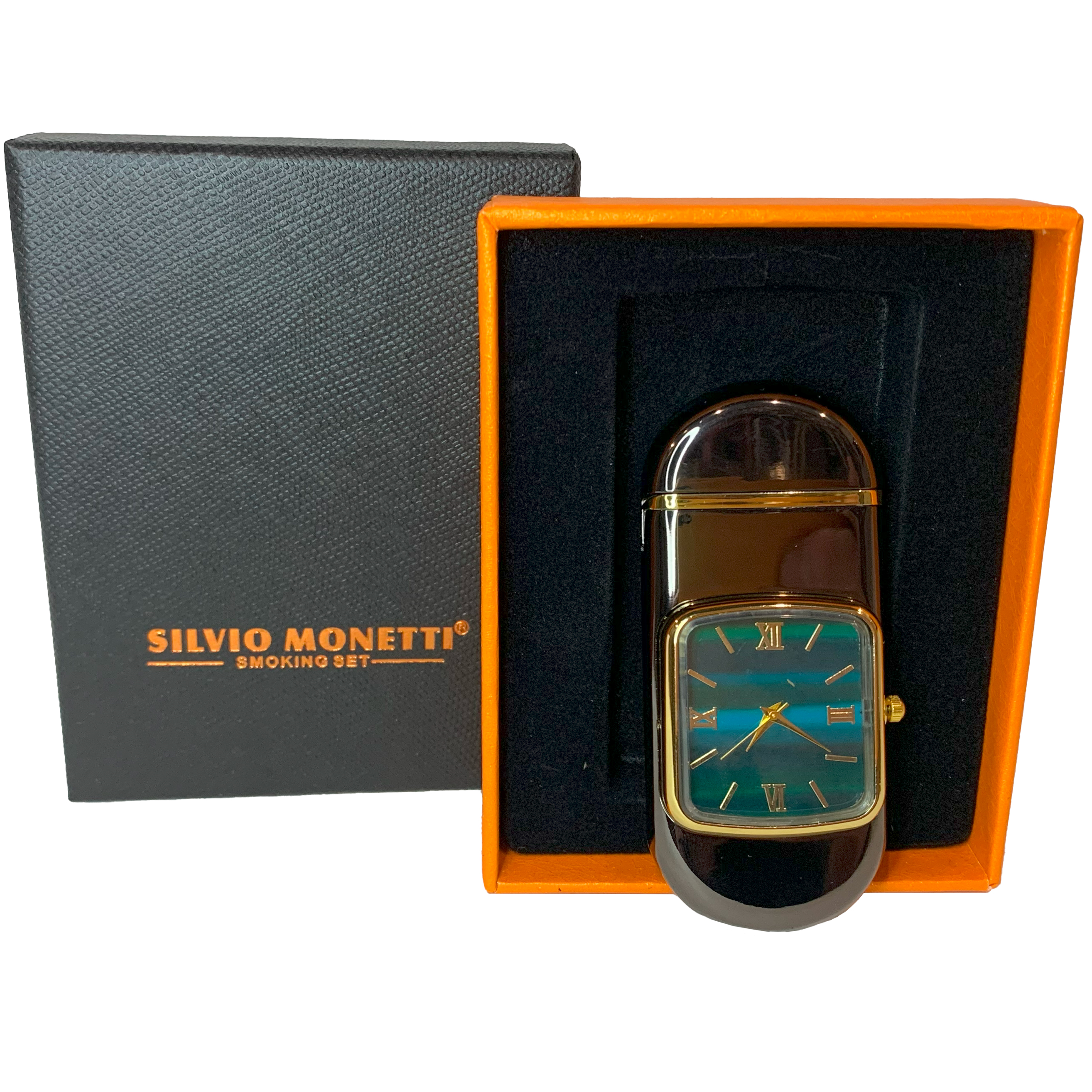 Зажигалка с встроенными часами от Silvio Monetti Зажигалка с встроенными часами от Silvio Monetti