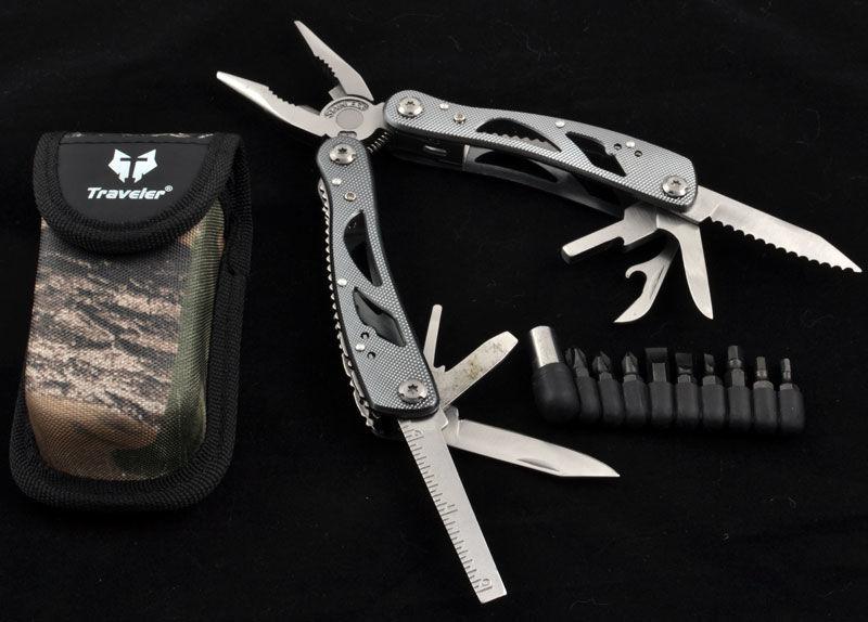 Многофункциональный нож (мультитул) с комплектом бит MT-629 (Черный) Многофункциональный нож (мультитул) с комплектом бит MT-629 (Черный)