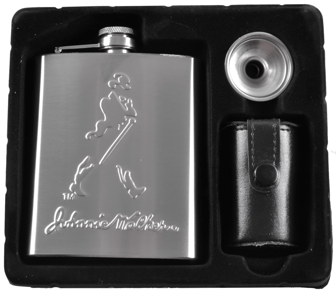 Подарочный набор с флягой и рюмками Johnnie Walker QK-166 Подарочный набор с флягой и рюмками Johnnie Walker QK-166