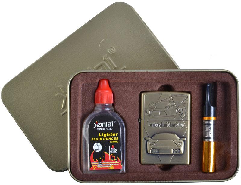 Подарочный набор Lamborghini Murcilago 3в1 Зажигалка, бензин, мундштук №4715-4 Подарочный набор Lamborghini Murcilago 3в1 Зажигалка, бензин, мундштук №4715-4