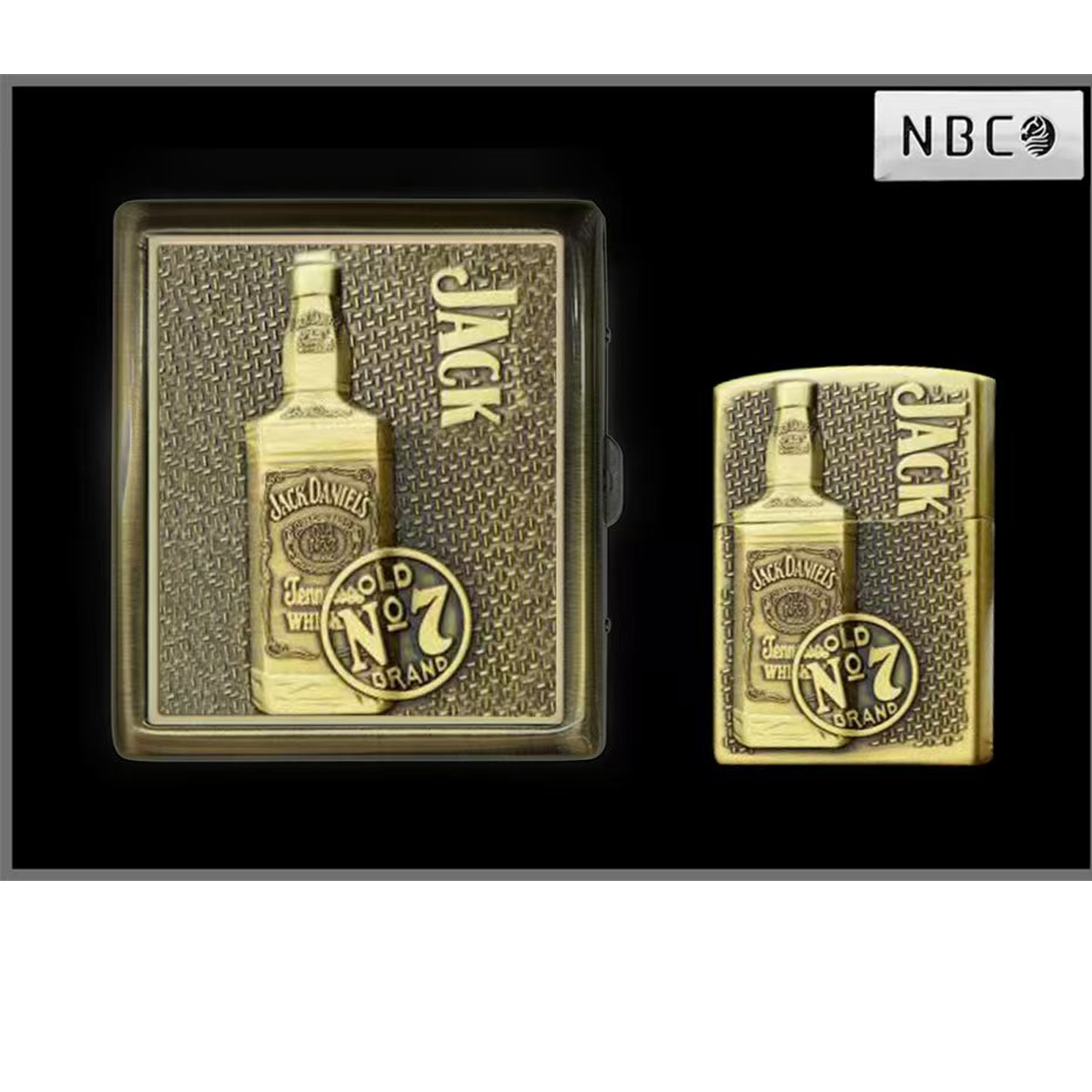 Подарочный набор NBC: зажигалка и портсигар Jack Daniels WKL-066 Подарочный набор NBC: зажигалка и портсигар Jack Daniels WKL-066