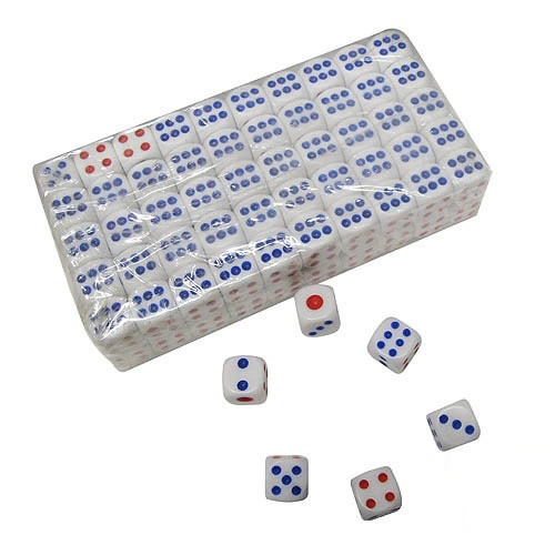 Кости игральные 100шт (упаковка) средние №12Н Кости игральные 100шт (упаковка) средние №12Н