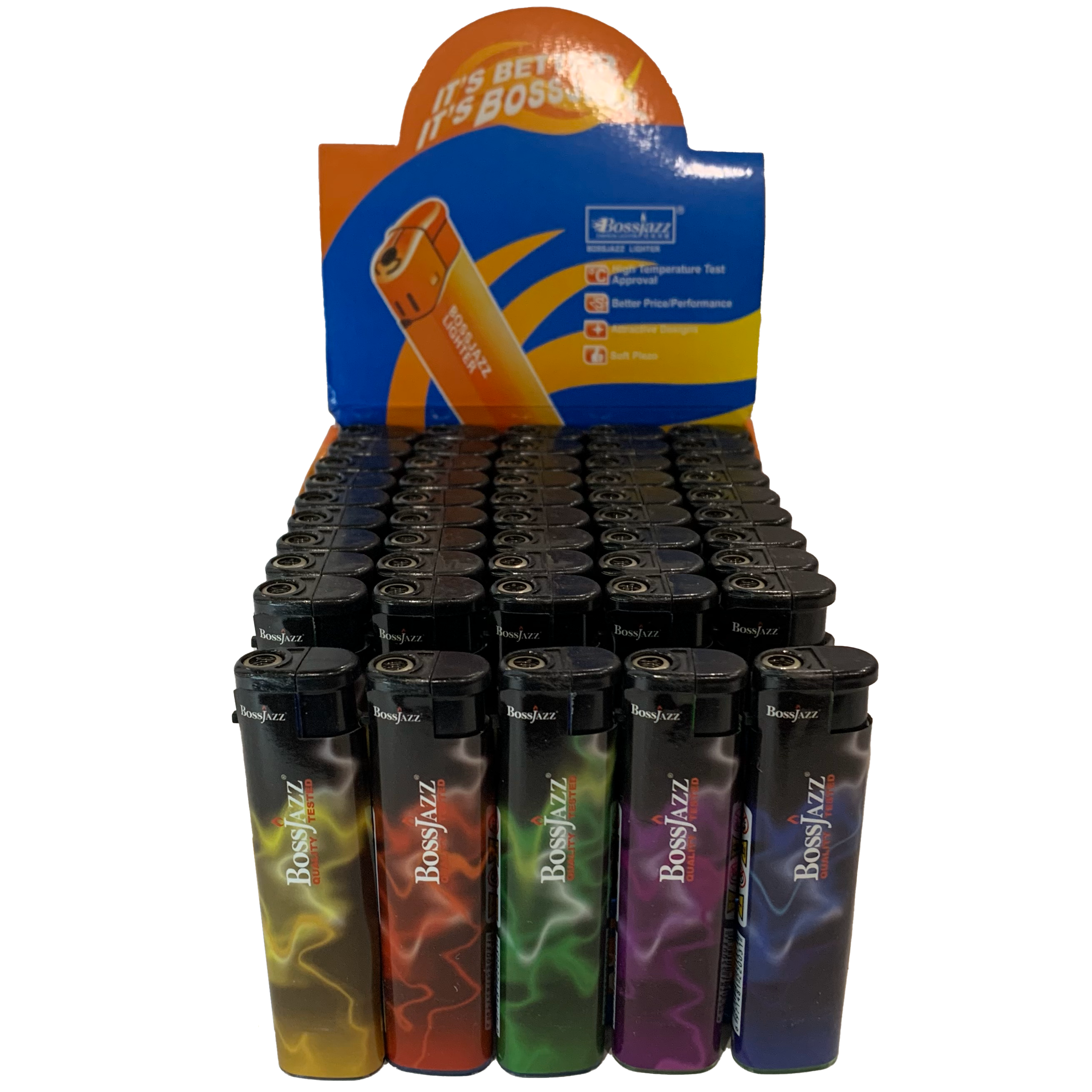 Газовые турбо-зажигалки BOSSJAZZ с абстрактным дизайном Газовые турбо-зажигалки BOSSJAZZ с абстрактным дизайном