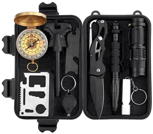 Туристический набор инструментов для выживания 8в1 SOS-8 Туристический набор инструментов для выживания 8в1 SOS-8