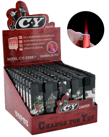 Зажигалка с фонариком (турбо пламя) Казино №2588-2 Зажигалка с фонариком (турбо пламя) Казино №2588-2