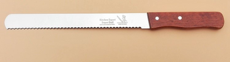 Нож для нарезки коржей, хлеба Крупный зубчик Нож для нарезки коржей, хлеба Крупный зубчик