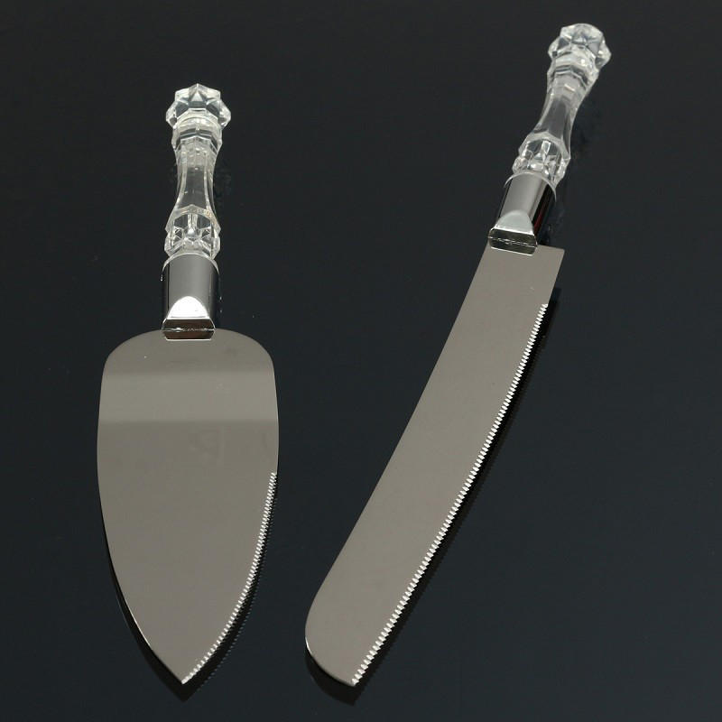 Набор свадебный нож и лопатка для торта в коробке Набор свадебный нож и лопатка для торта в коробке