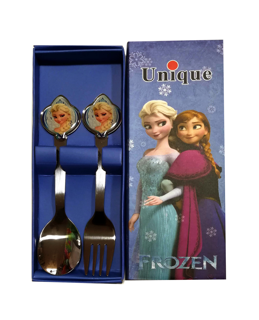 Набор детских столовых приборов ложка и вилка Голубая Холодное сердце Набор детских столовых приборов ложка и вилка Голубая Холодное сердце