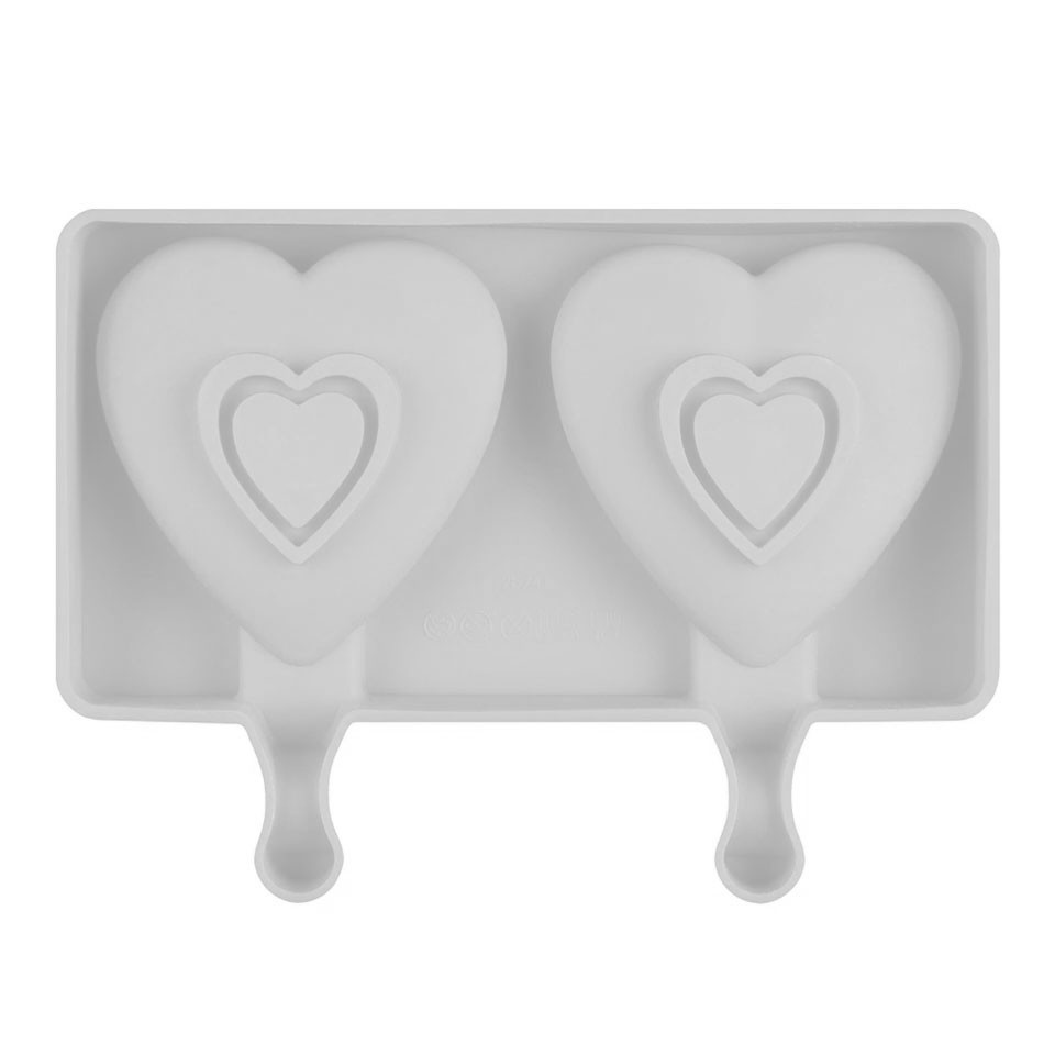 Форма силиконовая для мороженого из 2-х шт Сердце гладкое Форма силиконовая для мороженого из 2-х шт Сердце гладкое