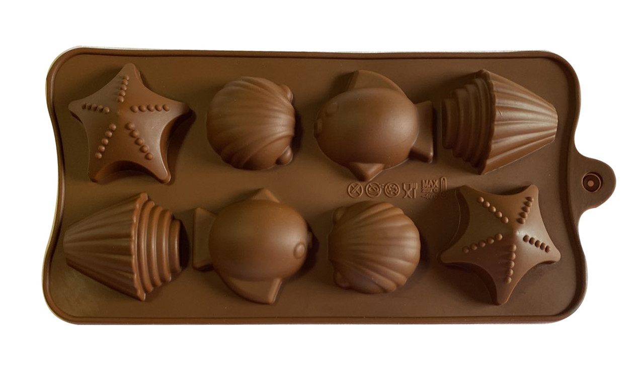 Форма силиконовая для льда и конфет Море 8 шт Форма силиконовая для льда и конфет Море 8 шт