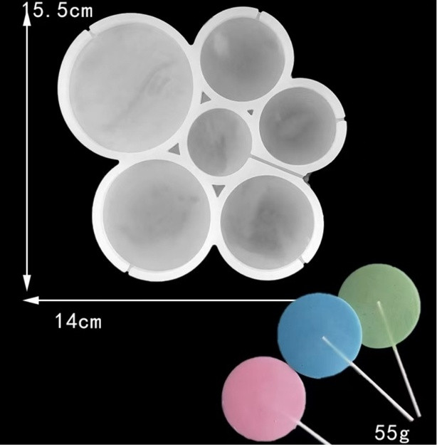 Форма силиконовая для леденцов Кружки из 6 шт Форма силиконовая для леденцов Кружки из 6 шт