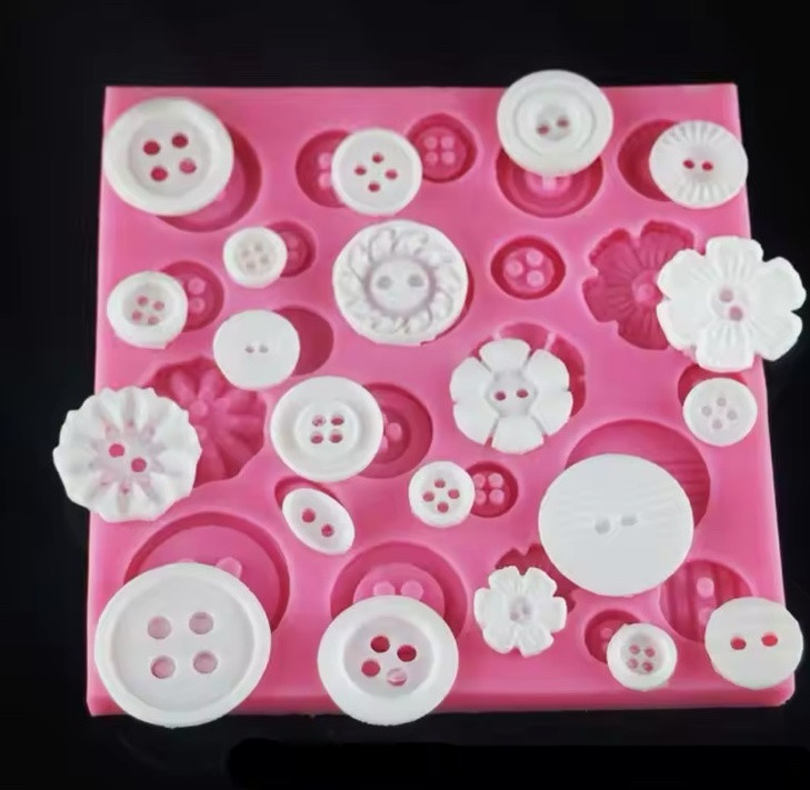 Силиконовый молд Пуговицы ассорти Силиконовый молд Пуговицы ассорти