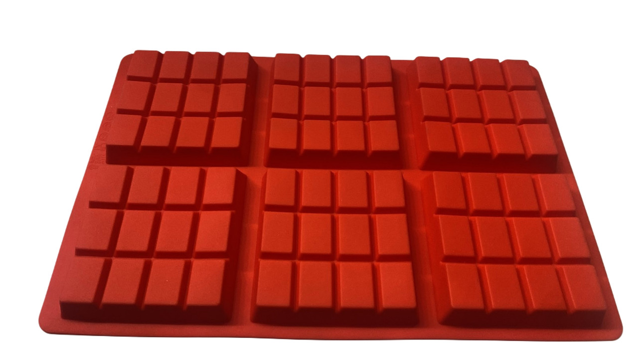 Форма силиконовая для шоколада Дубайский шоколад из 6 квадратов Форма силиконовая для шоколада Дубайский шоколад из 6 квадратов