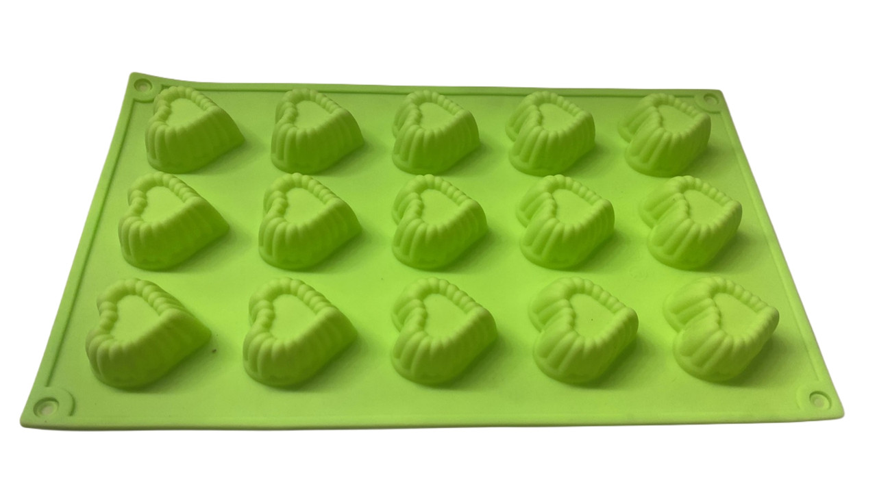 Форма силиконовая для выпечки Сердце№2 из 15 шт Форма силиконовая для выпечки Сердце№2 из 15 шт