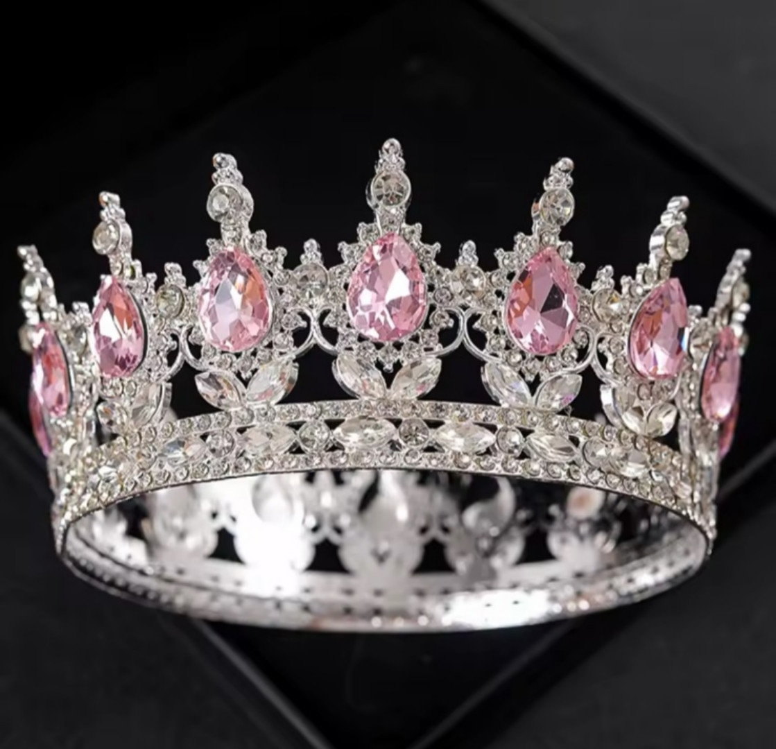 Декор для торта Корона D12 с розовыми камнями Декор для торта Корона D12 с розовыми камнями