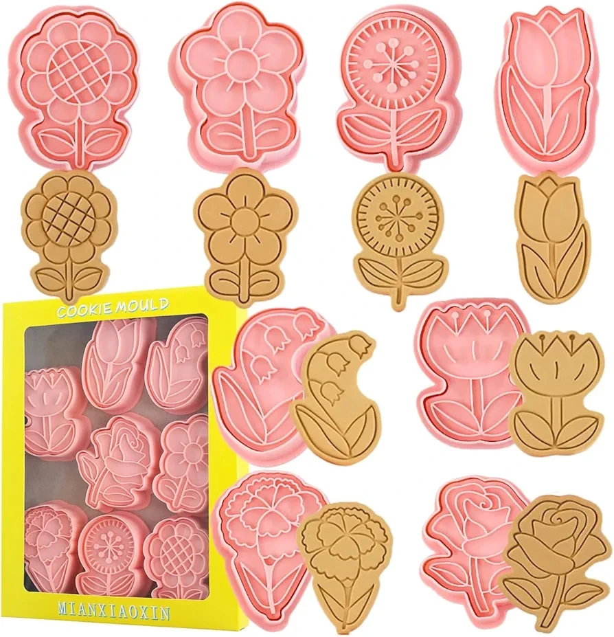 Набор вырубок для печенья и пряников Цветы из 8 шт. Набор вырубок для печенья и пряников Цветы из 8 шт.