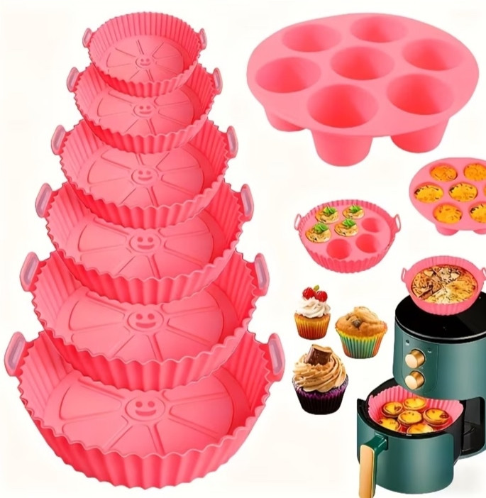 Набор силиконовых форм для аэрогриля из 7-и шт Набор силиконовых форм для аэрогриля из 7-и шт