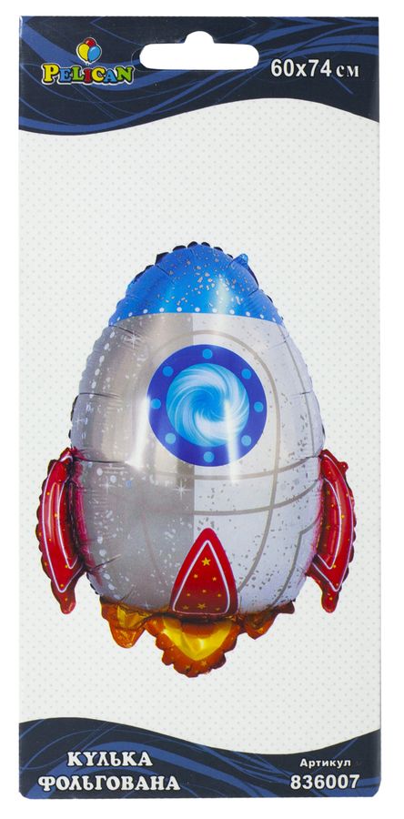 Шарик фольгированный Pelican, ракета, 74см Разноцветный Pelican (836007/XTS-DKYX107) Шарик фольгированный Pelican, ракета, 74см Разноцветный Pelican (836007/XTS-DKYX107)