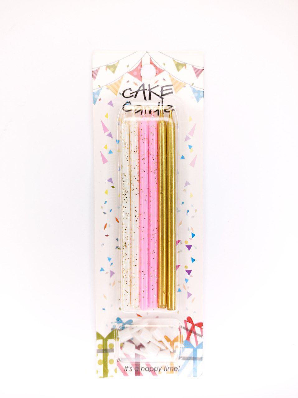 Свеча с блеском, 13см, розовые, белые, золотые, 6шт/уп Разноцветный Unison (800240 pink white gold) Свеча с блеском, 13см, розовые, белые, золотые, 6шт/уп Разноцветный Unison (800240 pink white gold)