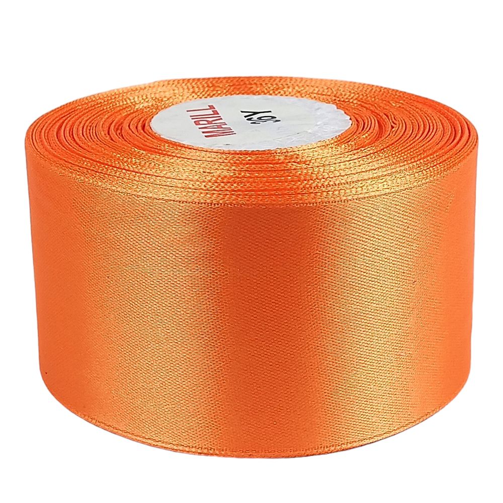 Атласная лента 4см (±5мм) x 33м Оранжевый Marill (LA4033-151) Атласная лента 4см (±5мм) x 33м Оранжевый Marill (LA4033-151)