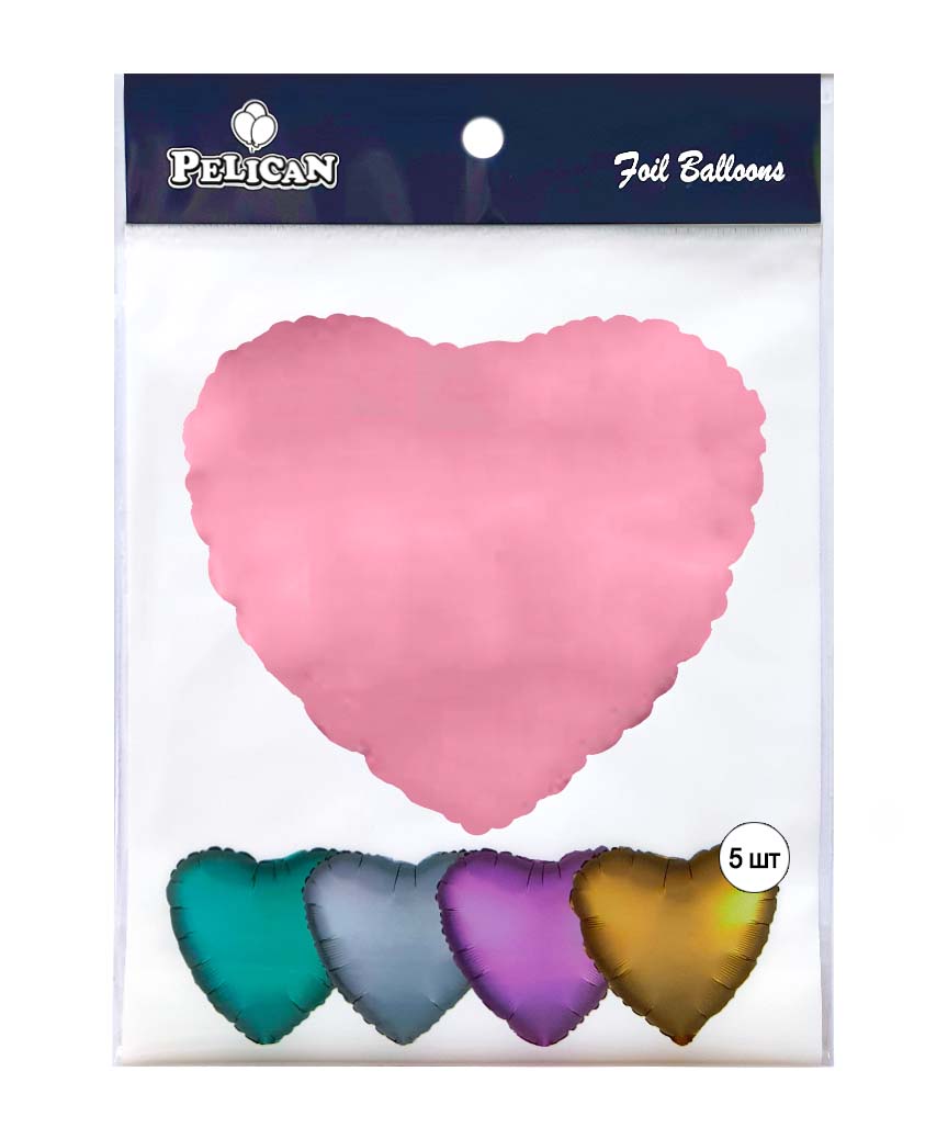 Шарик фольгированный PELICAN сердце 18 Шарик фольгированный PELICAN сердце 18
