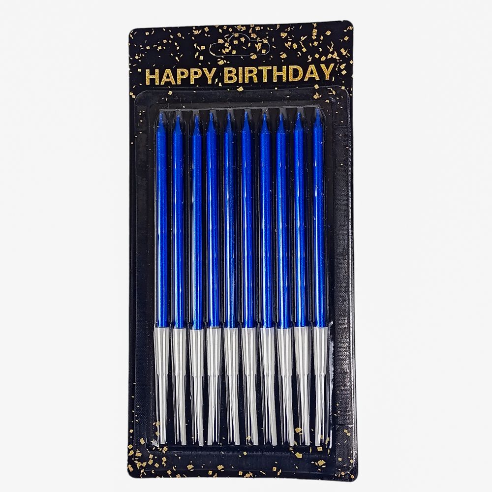 Набор свечей для торта 10 шт, синий, 14 см Синий Без бренда (040557/9331 blue) Набор свечей для торта 10 шт, синий, 14 см Синий Без бренда (040557/9331 blue)