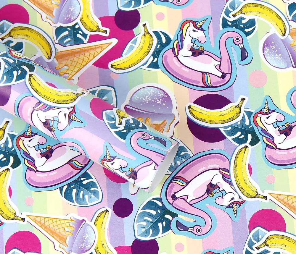 Бумага для упаковки подарков 10 листов 100 х 70см 50г Разноцветный Unison (PCZ10070-10-528) Бумага для упаковки подарков 10 листов 100 х 70см 50г Разноцветный Unison (PCZ10070-10-528)