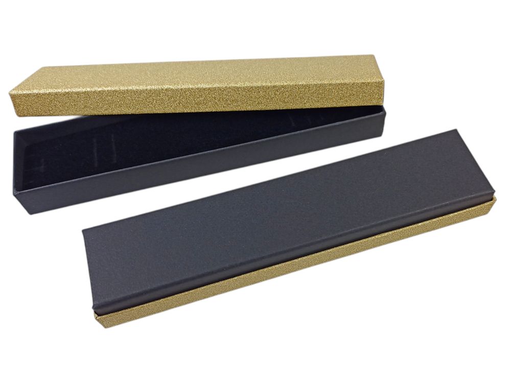 Подарочная коробка ювелирная, 4,5 х 20 х 2,5см, золото (J00634 gold) Подарочная коробка ювелирная, 4,5 х 20 х 2,5см, золото (J00634 gold)