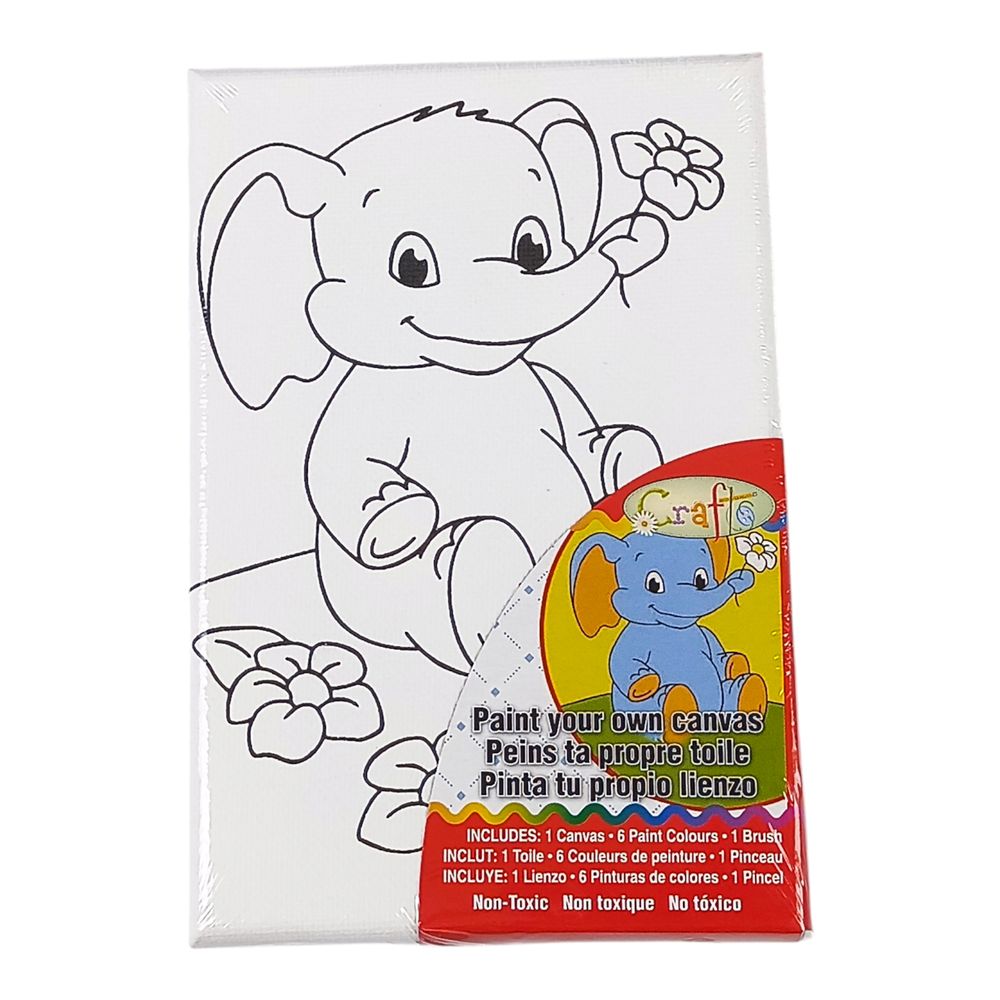 Раскраска 15 х 10см (холст на раме) с акриловыми красками и кистью (0682-6) Раскраска 15 х 10см (холст на раме) с акриловыми красками и кистью (0682-6)