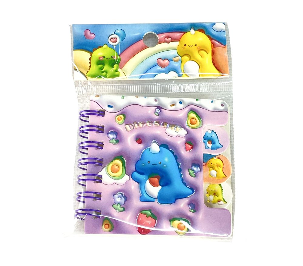 Блокнот Динозавры 7х7см с разделителями, цветная бумага 70гр, 60 листов (XQ-55705) Блокнот Динозавры 7х7см с разделителями, цветная бумага 70гр, 60 листов (XQ-55705)