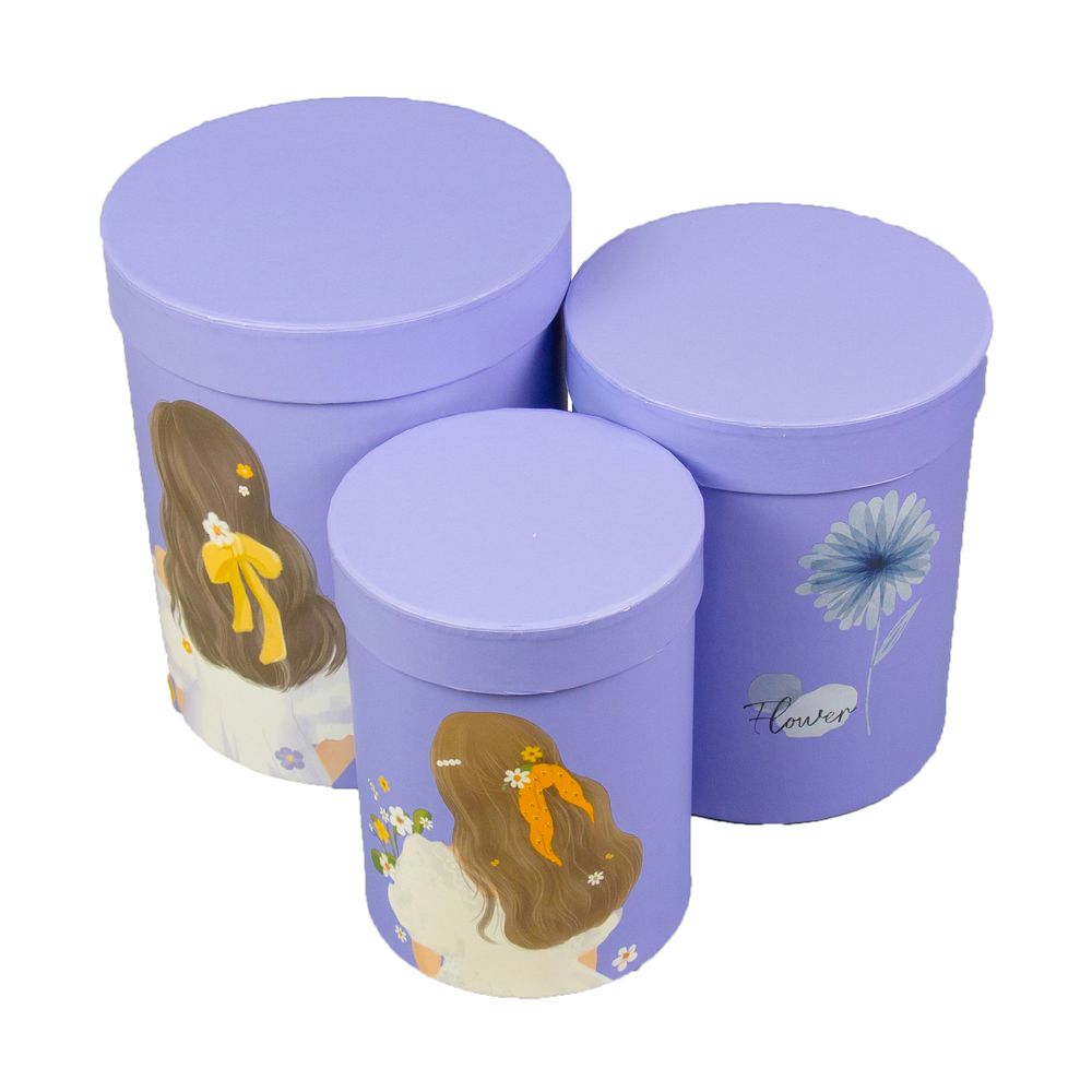 Коробка подарочная круглая в наборе 3 шт (18 x 22см/16 x 19см/13 x 17,5см) Фиолетовый Unison (W3039) Коробка подарочная круглая в наборе 3 шт (18 x 22см/16 x 19см/13 x 17,5см) Фиолетовый Unison (W3039)