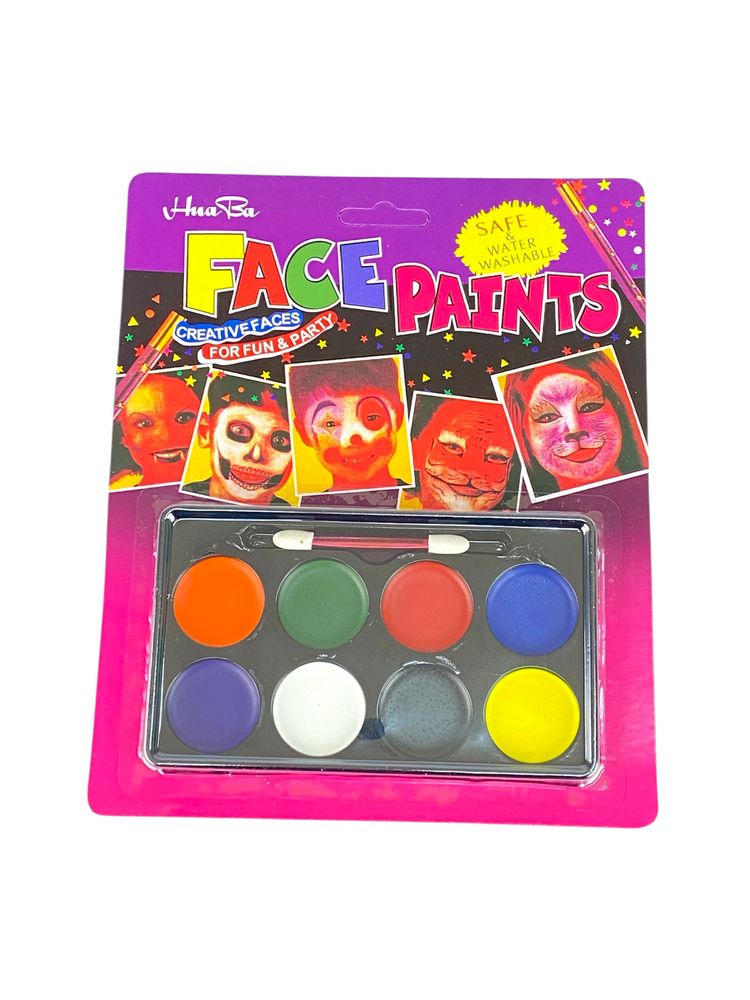 Краска для грима ,с кистью,8 цветов Без бренда (HB-800-B/9153) Краска для грима ,с кистью,8 цветов Без бренда (HB-800-B/9153)