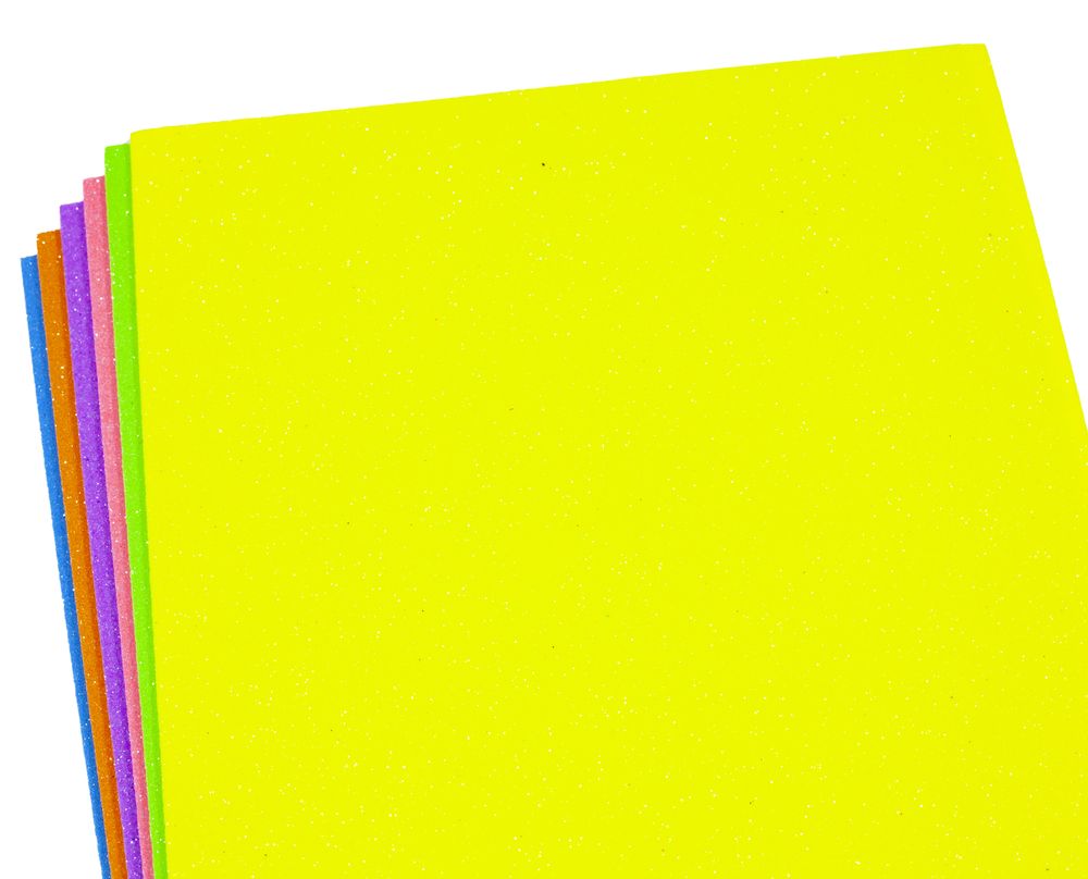 Фоамиран 1.7мм МИКС Fluorescent Glitter 6листов Разноцветный Unison (17FA4-MIX) Фоамиран 1.7мм МИКС Fluorescent Glitter 6листов Разноцветный Unison (17FA4-MIX)