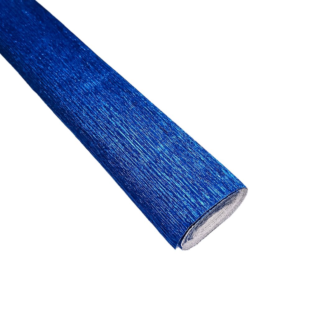 Бумага гофрированная 50 х 250см 180г металлизированная Синяя Синий Cartotecnica Rossi (805) Бумага гофрированная 50 х 250см 180г металлизированная Синяя Синий Cartotecnica Rossi (805)