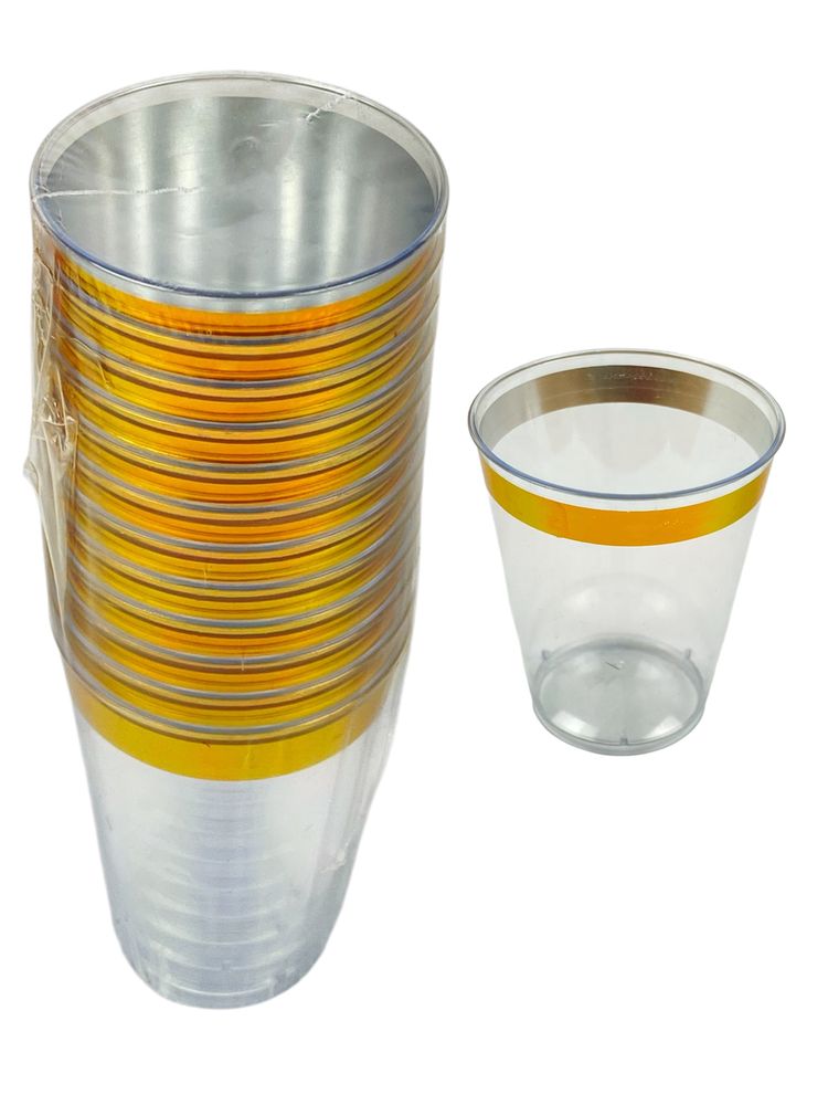 Рюмка пластиковая многоразовая с золотом, 12шт/уп (7500-59) Рюмка пластиковая многоразовая с золотом, 12шт/уп (7500-59)