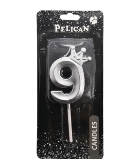 Свеча цифра 3D с короной Свеча цифра 3D с короной