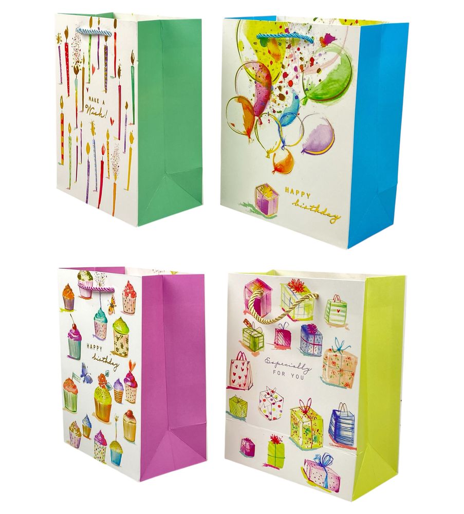 Пакет подарочный с фольгой 18 х 23 х 10см, 210гр, Happy Birthday (3923S) Пакет подарочный с фольгой 18 х 23 х 10см, 210гр, Happy Birthday (3923S)