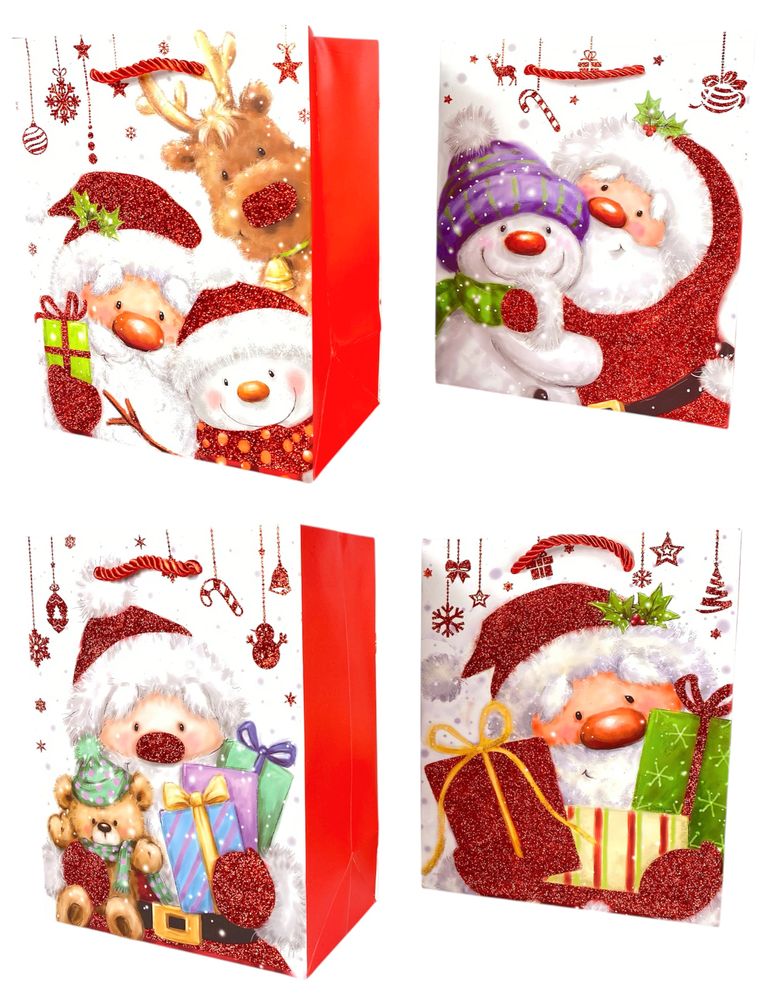 Пакет подарочный новогодний , 18 х 23 х 10cm 4 дизайна (848S) Пакет подарочный новогодний , 18 х 23 х 10cm 4 дизайна (848S)