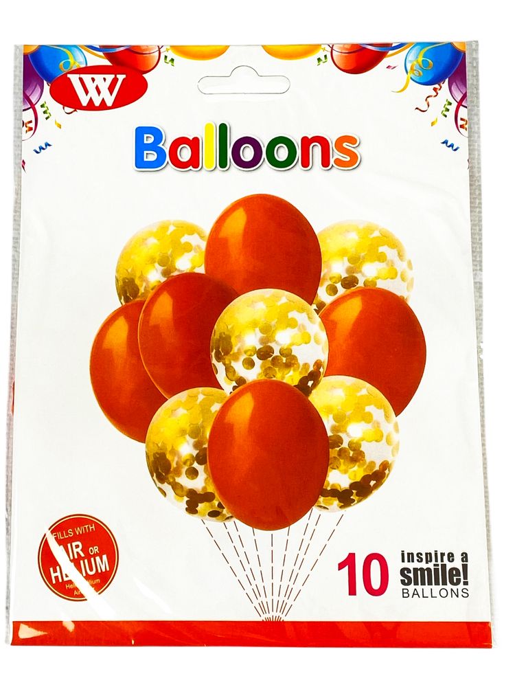 Набор из 10 шаров, микс цветов (QQTZ-14-orange) Набор из 10 шаров, микс цветов (QQTZ-14-orange)