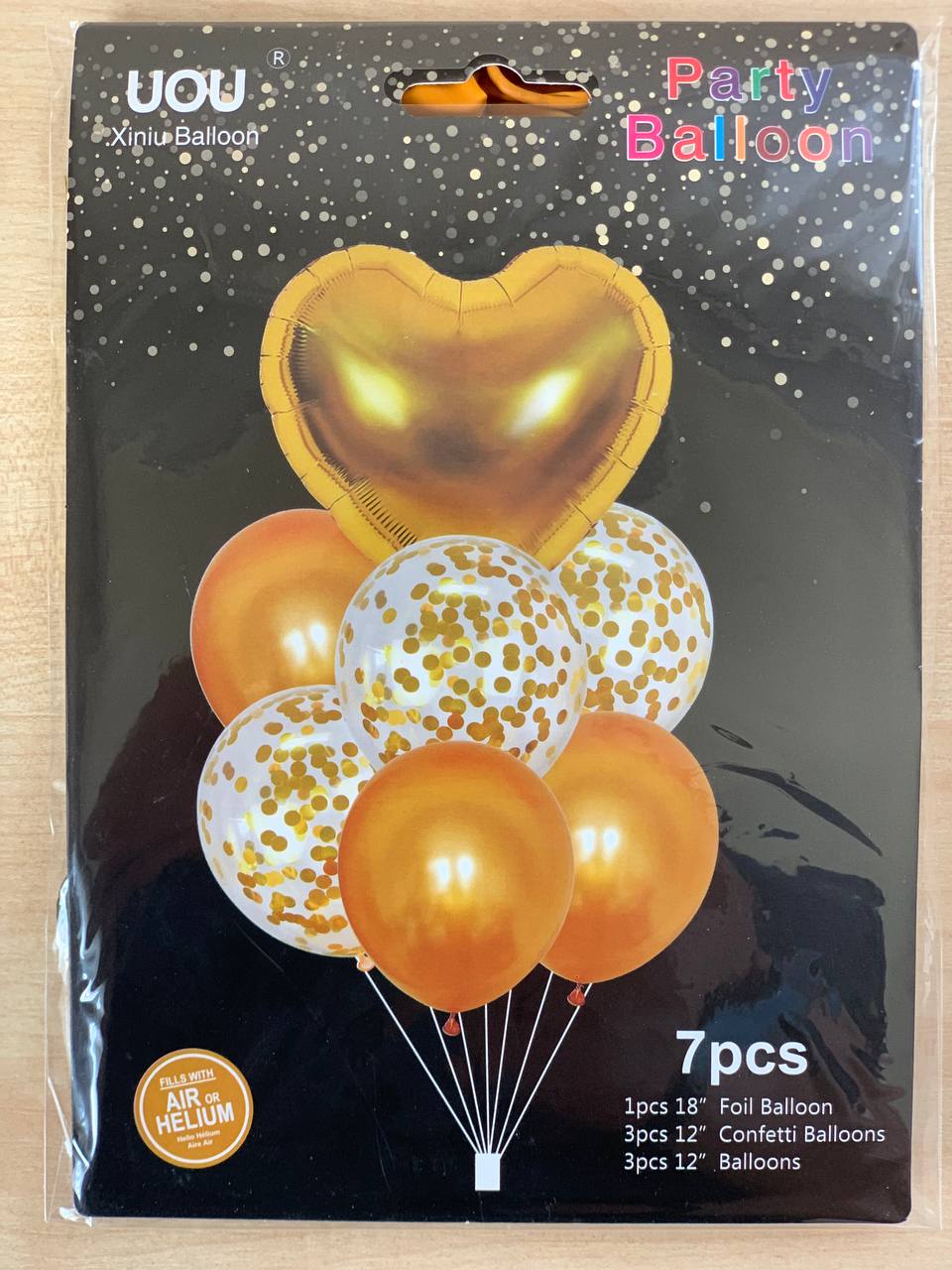 Набор из 7 шариков, ЗОЛОТО серце Разноцветный Pelican (836827-1 gold) Набор из 7 шариков, ЗОЛОТО серце Разноцветный Pelican (836827-1 gold)