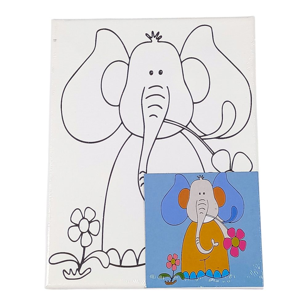 Раскраска 15 х 20см (холст на раме) с акриловыми красками и кистью (0687-5) Раскраска 15 х 20см (холст на раме) с акриловыми красками и кистью (0687-5)