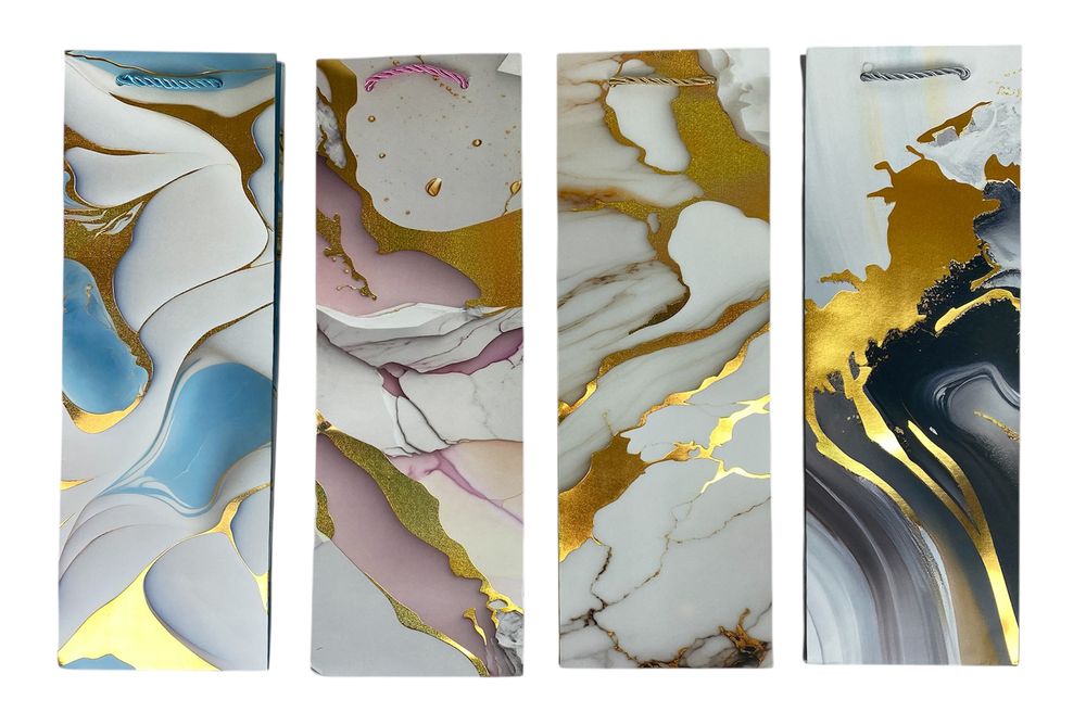 Пакет подарочный под бутылку, фольгированный, 4 дизайна, 210g, 12 x 35 x 10см (7932) Пакет подарочный под бутылку, фольгированный, 4 дизайна, 210g, 12 x 35 x 10см (7932)