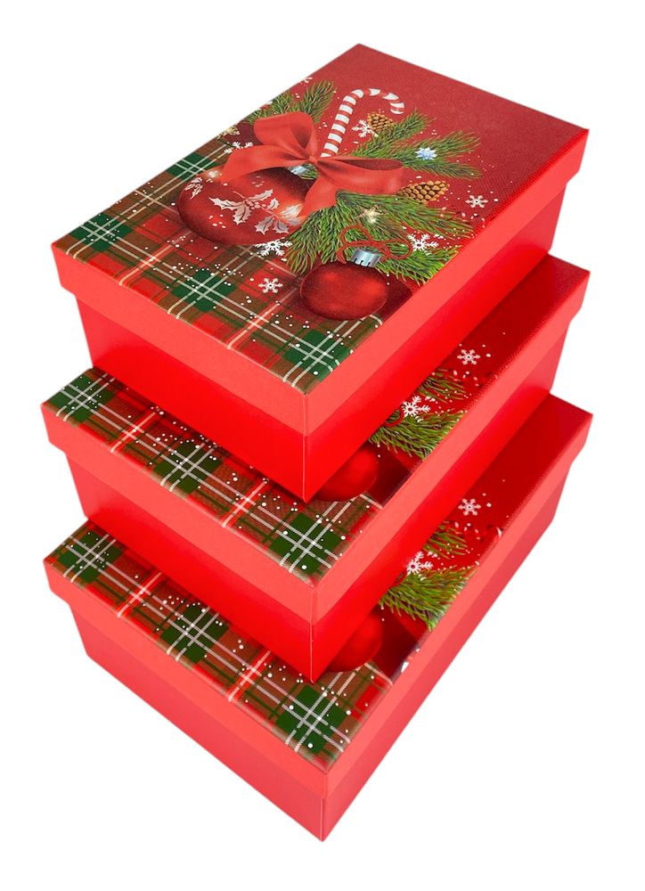 Подарочная новогодняя коробка 23 х 16 х 9,5см, 3шт/наб (1037Y-006L) Подарочная новогодняя коробка 23 х 16 х 9,5см, 3шт/наб (1037Y-006L)