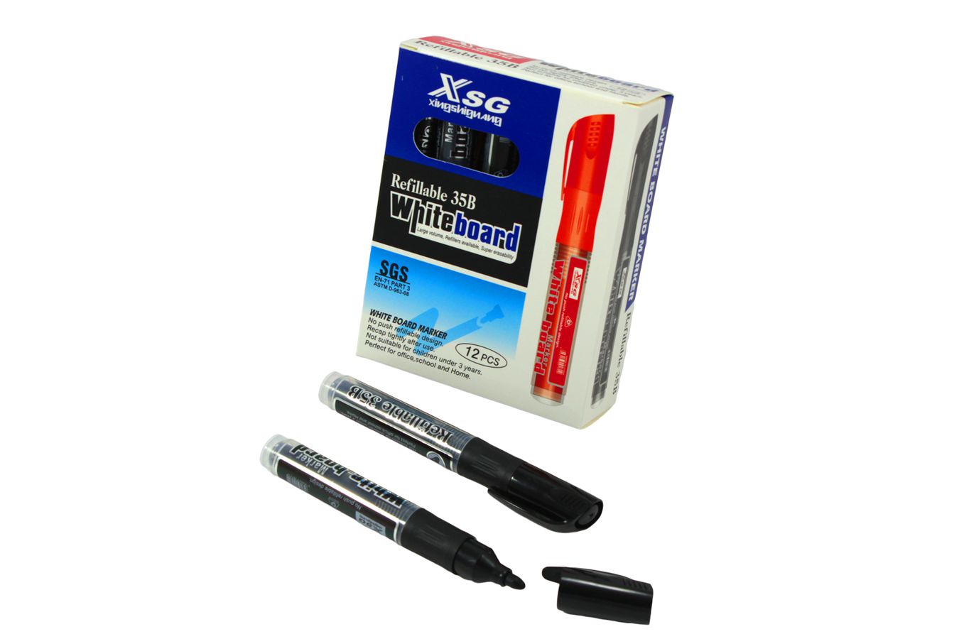 Маркер для доски со сменным стержнем круглый край Черный Unison (XSG-35B) Маркер для доски со сменным стержнем круглый край Черный Unison (XSG-35B)