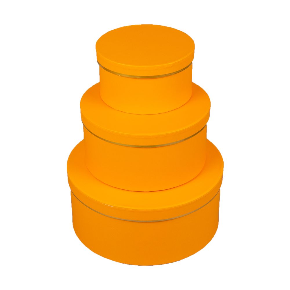 Коробка подарочная круглая в наборе 3 шт (25 x 11см/20 x 10см/15 x 8см) Оранжевый Unison (W3059) Коробка подарочная круглая в наборе 3 шт (25 x 11см/20 x 10см/15 x 8см) Оранжевый Unison (W3059)