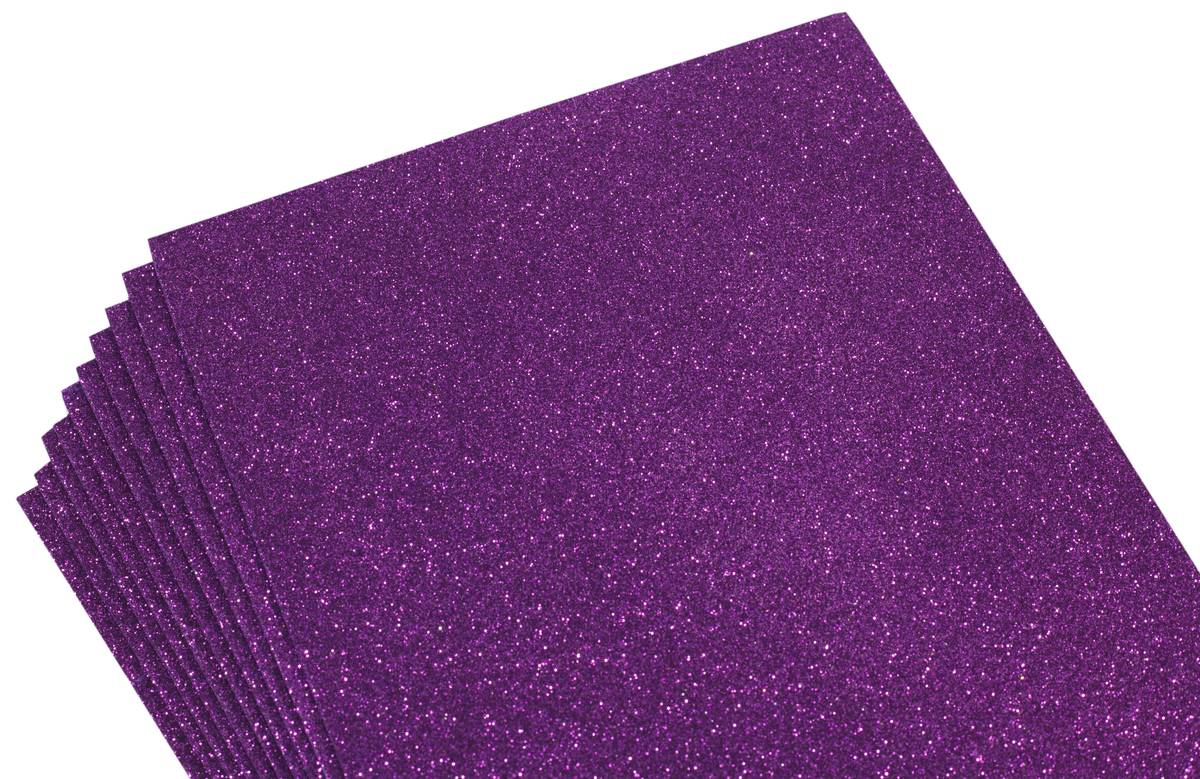 Фоамиран 1,8мм темно фиолетовый с глиттером (10 листов) (8960) Фоамиран 1,8мм темно фиолетовый с глиттером (10 листов) (8960)