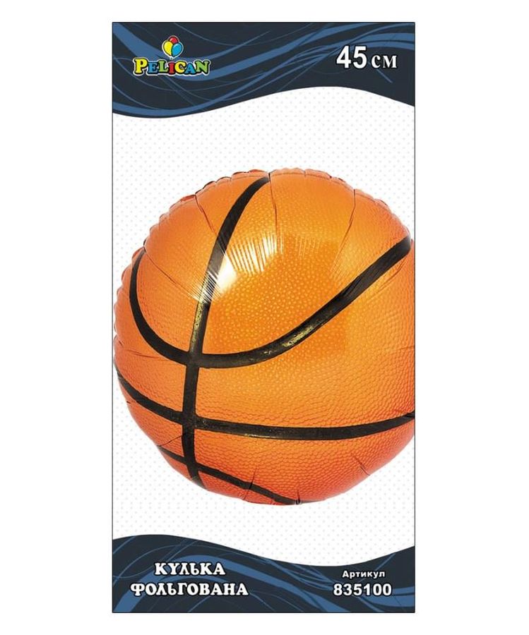 Шарик фольгированный Pelican, баскетбольный мяч, 45см Оранжевый Pelican (835100) Шарик фольгированный Pelican, баскетбольный мяч, 45см Оранжевый Pelican (835100)